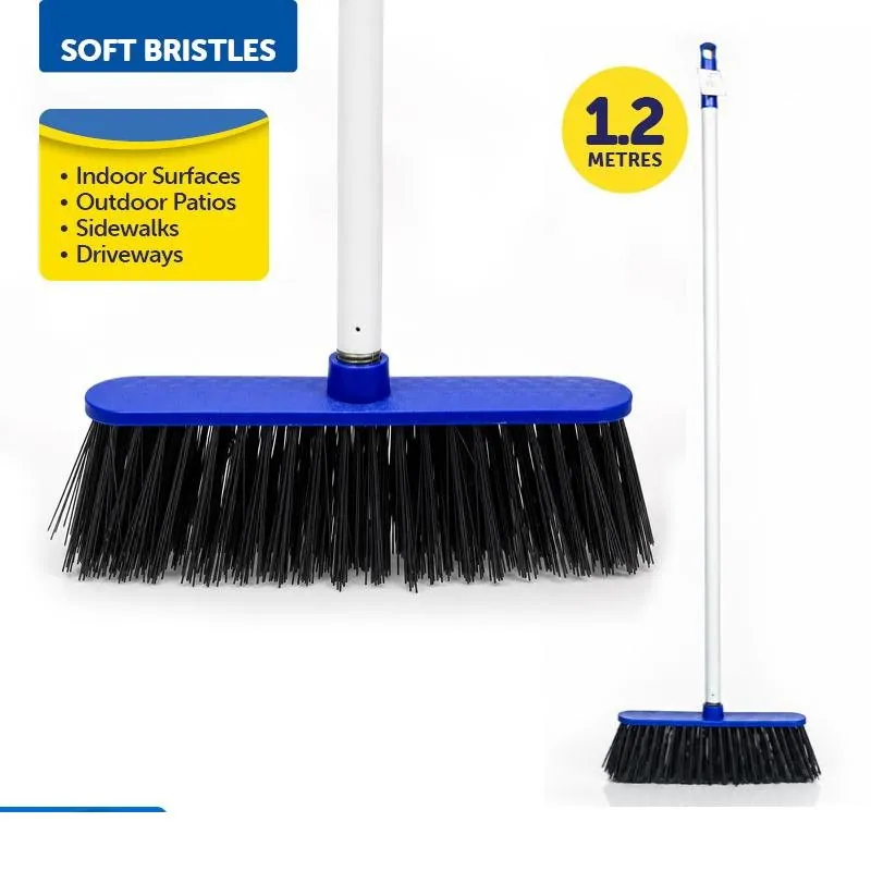 Broom Outdoor Multi-Purpose Hard Bristle 1.2m Handle - 300mm Head – image 3