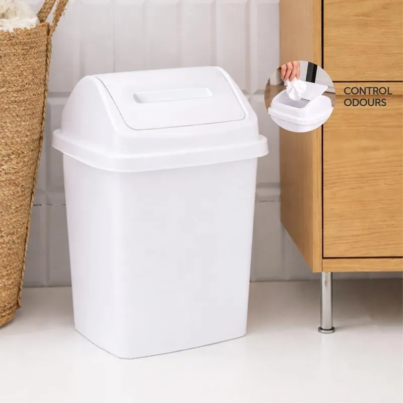 Swing Top Bin 5l Capacity - White – image 2