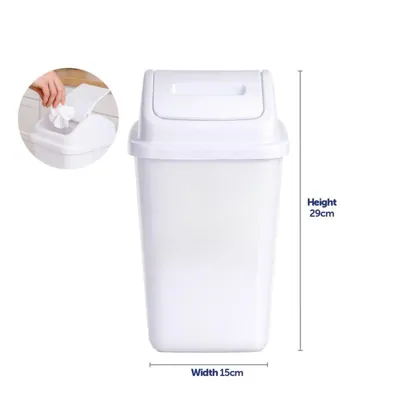 Swing Top Bin 5l Capacity - White