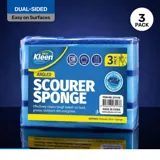 Angled Sponge with Top Scourer 3pk - 11.5cm X 7cm X 2.5cm – image 4