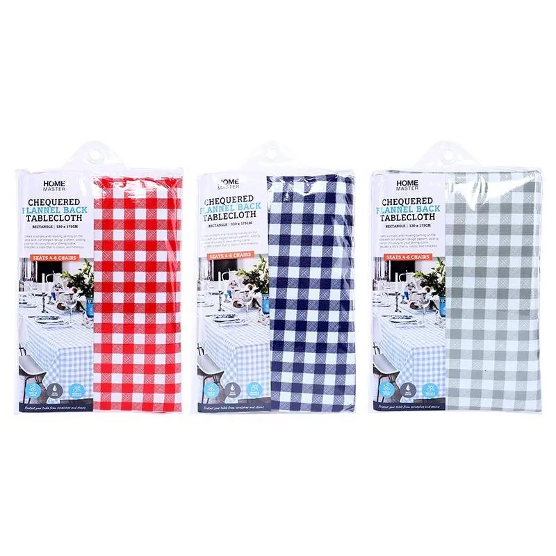 Tablecloth Chequered Print Rectangular Peva, 130cm X 175cm (Seats 4-6) – image 4
