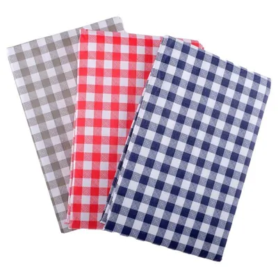 Tablecloth Chequered Print Rectangular Peva, 130cm X 175cm (Seats 4-6)