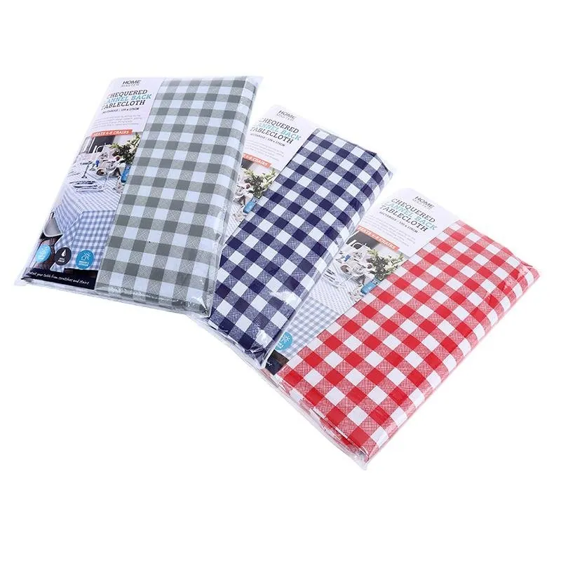 Tablecloth Chequered Print Rectangular Peva, 130cm X 175cm (Seats 4-6) – image 3