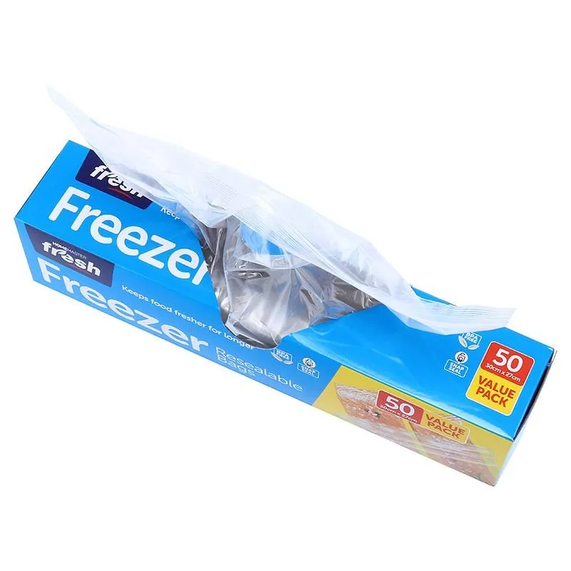 Kitchen Consumables Freezer Bags Snap Lock 50pk 30cm X 26.5cm – image 2