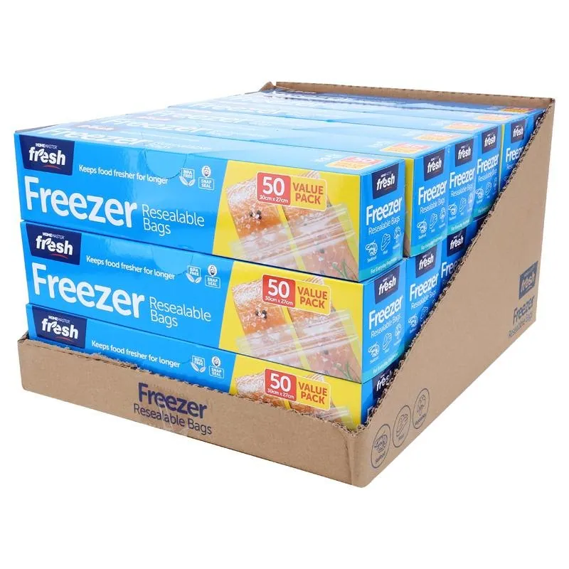 Kitchen Consumables Freezer Bags Snap Lock 50pk 30cm X 26.5cm – image 3