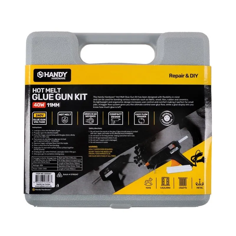 Glue Gun Black 40W in Grey Carry Case – image 3