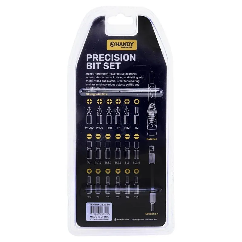 Tool Accessories Precision Bits Set Magnetic Assorted Sizes 18pc – image 3