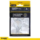 Bag of Round Screw Hooks White PVC 35mm X 70mm 6pc – image 4