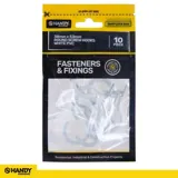 Bag of Round Screw Hooks White PVC 38mm X 53mm 10pc – image 4