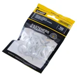 Bag of Round Screw Hooks White PVC 38mm X 53mm 10pc – image 2
