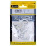 Bag of Round Screw Hooks White PVC 38mm X 53mm 10pc – image 3