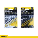 S Hooks PVC Coated with Scratch Proof Tip Protectors 80mm X 35mm 5pk – image 3