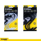 S Hooks PVC Coated with Scratch Proof Tip Protectors 100mm X 50mm 4pk – image 3