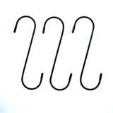 S Hooks PVC Coated with Scratch Proof Tip Protectors 165mm X 50mm 3pk – image 1