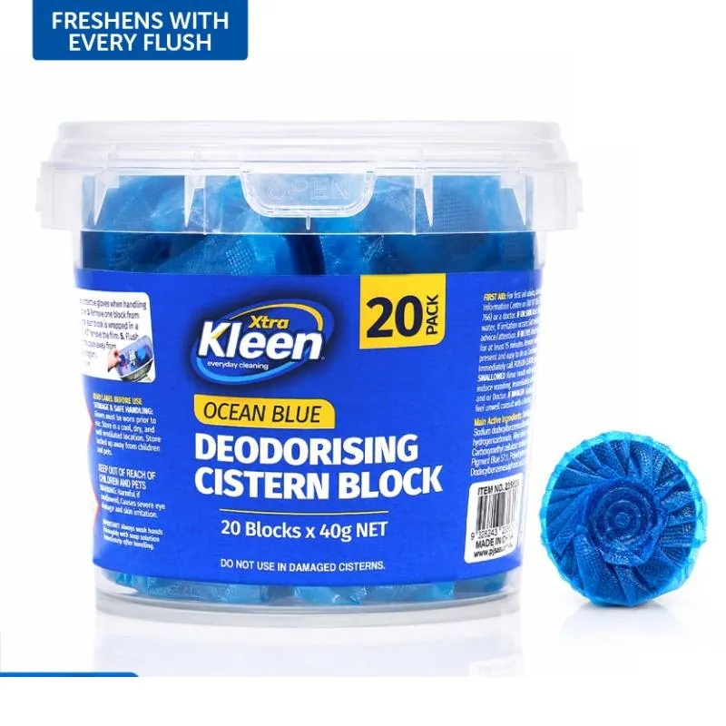 Toilet Deodorising Cistern Blocks 20pk X 40g Each - Ocean Blue – image 3