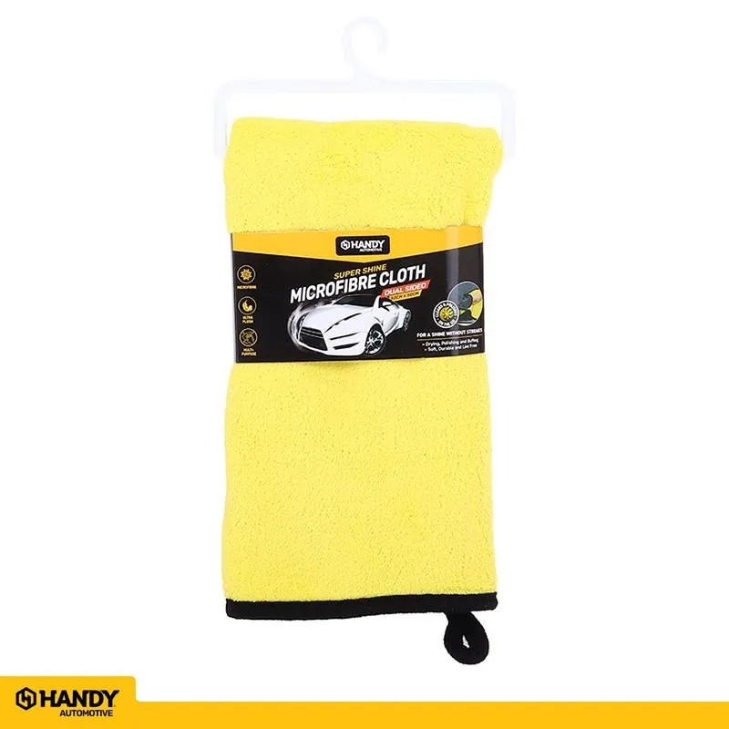 Microfibre Car Cloth Double Layer Yellow & Black 50cm X 50cm – image 4