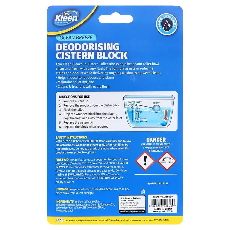 Toilet Deodorising Cistern Blocks 6pk X 50g Each – Ocean Breeze – image 3