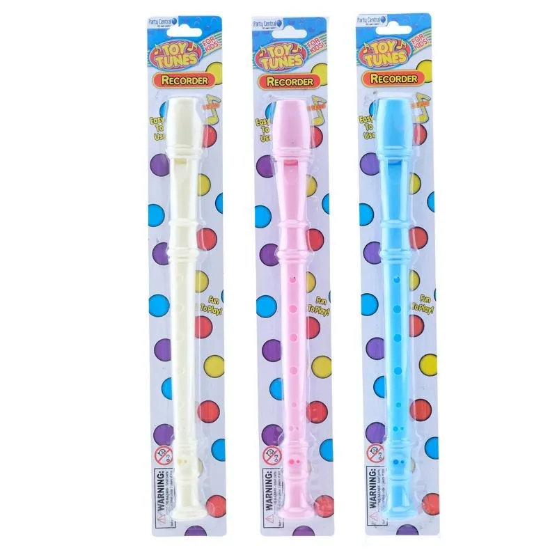 Musical Recorder Plastic 8-Hole Colour Pink, Blue, White – image 4