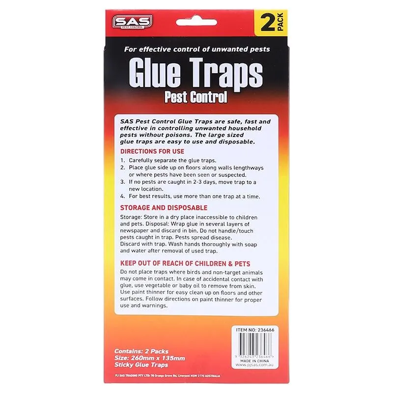 Sas Pest Control Glue Trap 2pk 24cm X 13cm Black & Clear Glue – image 3