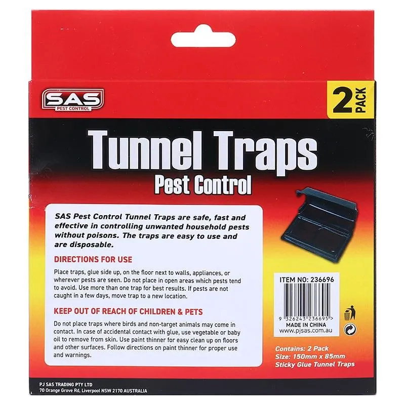 Sas Pest Control Glue Trap Tunnel 2pk 15cm X 8.5cm X 3.5cm Black & Clear Glue – image 3