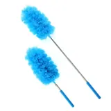Microfibre Duster with Telescopic Extandable Handle - Head (18cm X 8cm) - Handle (34cm - 81cm) - Blue – image 1