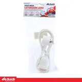 Piggy Back Extension Lead 1 Metre White 240V 10A Max Load 2400W – image 4