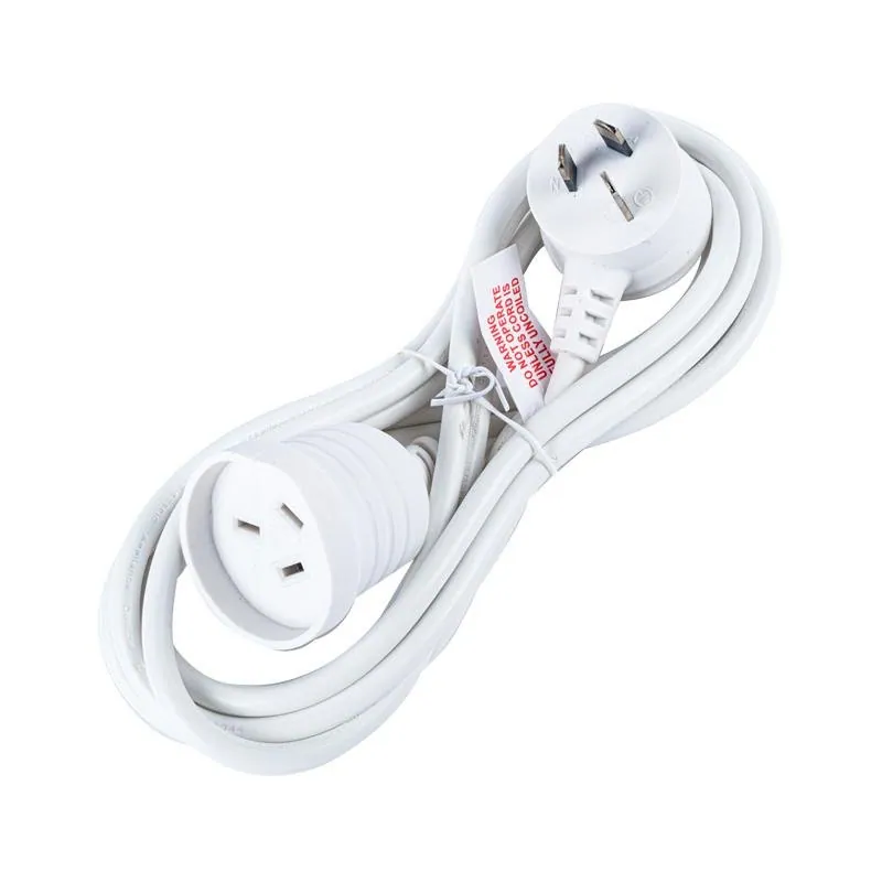 Piggy Back Extension Lead 1 Metre White 240V 10A Max Load 2400W – image 2