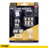 Hooks Picture Premium Brass Plated Assorted Hooks & Sizes 14pc (Holds Up To 45kg) – image 4