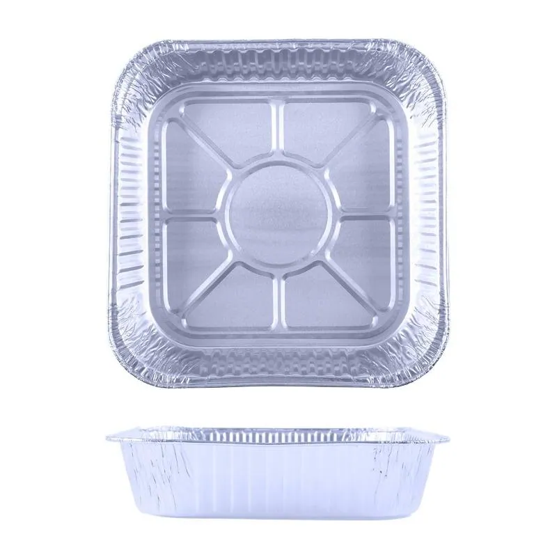 Foil BBQ Trays 20cm X 20cm X 5cm 4pk – image 2