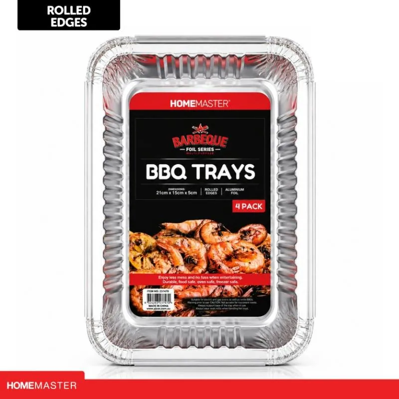 Foil BBQ Trays 22cm X 16cm X 5.5cm 4pk – image 4