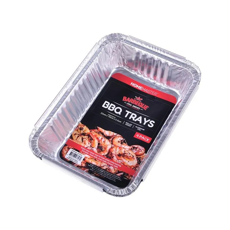 Foil BBQ Trays 22cm X 16cm X 5.5cm 4pk – image 3