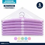 Coat Hanger Padded Satin Coloured 5pk Pastels – image 4