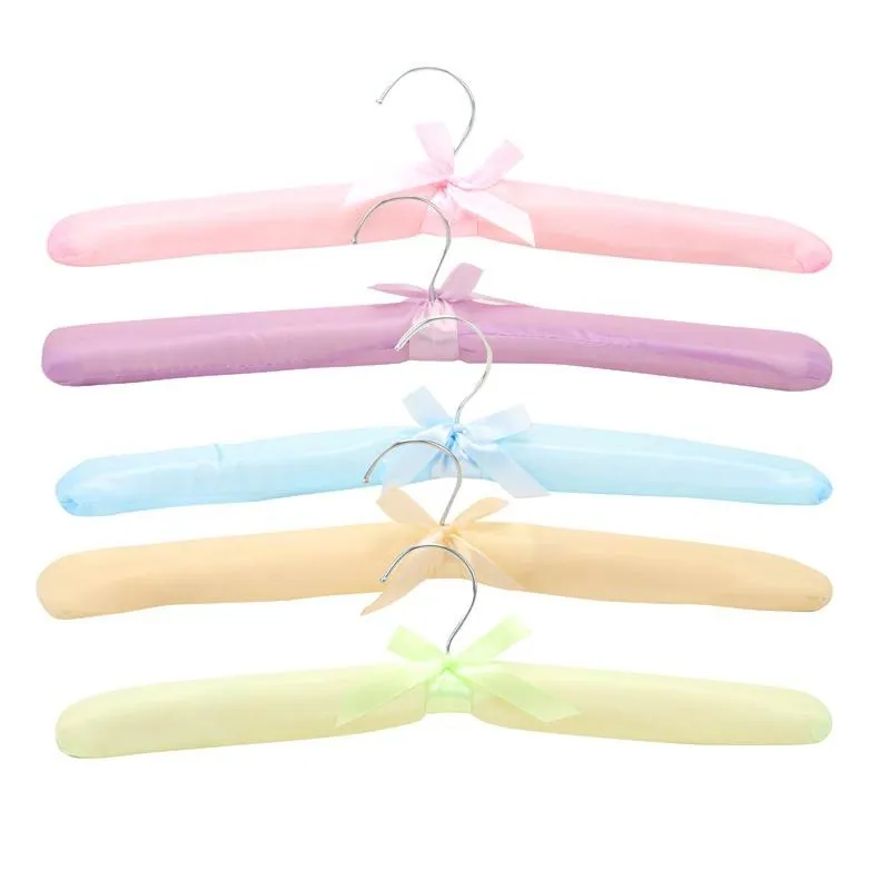 Coat Hanger Padded Satin Coloured 5pk Pastels – image 3