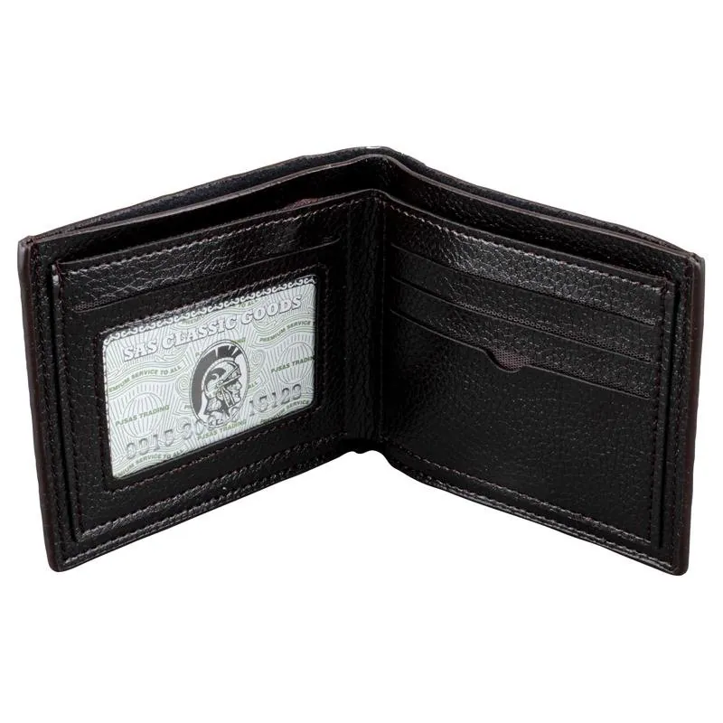 Wallet Mens Slimline Fold Faux Leather 9.5cm X 11cm X 1.5cm – image 2
