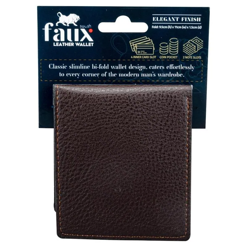 Wallet Classic Mens with Double Stitch Fold: 9.5cm X 12cm X 2cm – image 4