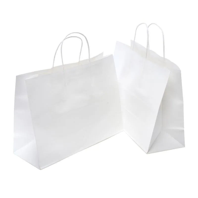Craft Paper Bags Horizontal White 25cm X 31cm X 12cm 2pk – image 2