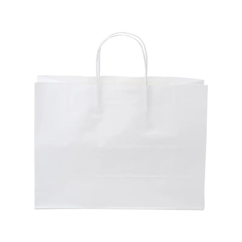 Craft Paper Bags Horizontal White 25cm X 31cm X 12cm 2pk – image 3