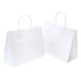 Craft Paper Bags Horizontal White 28cm X 22cm X 10cm 2pk – image 2