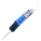 Exfoliating Back and Body Scrubber with Rope Handles - 30cm – Plait Design Green and Blue Colours – image 1