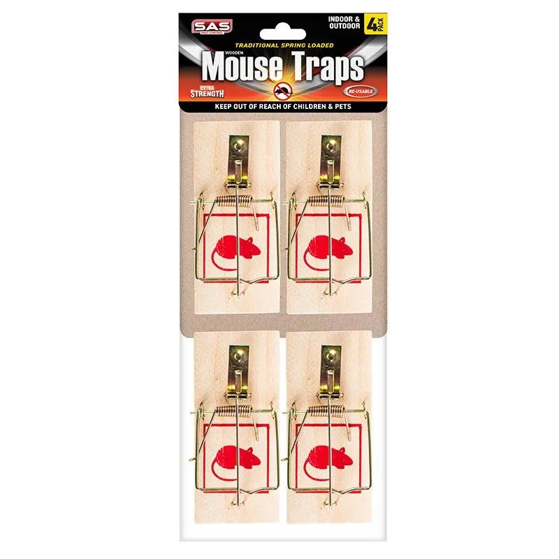 Mouse Trap Wooden 4pk 10cm X 4.5cm – image 4