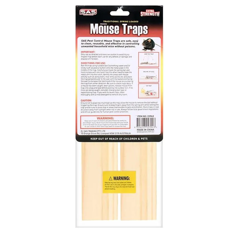 Mouse Trap Wooden 4pk 10cm X 4.5cm – image 3