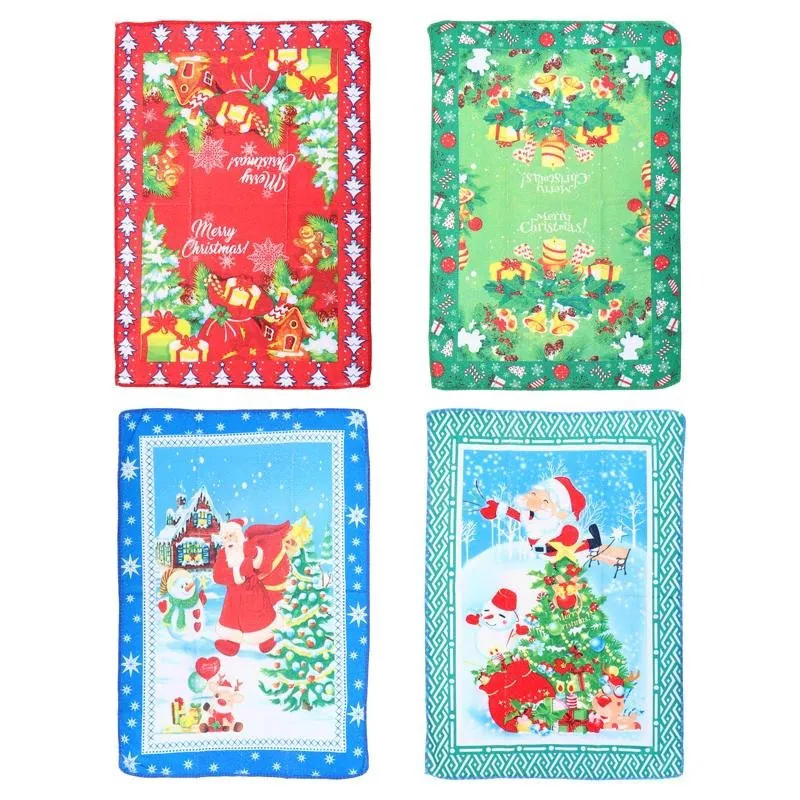 Tea Towel Christmas 1pc 40cm X 60cm Multi-Colour 4 Assorted Designs – image 3