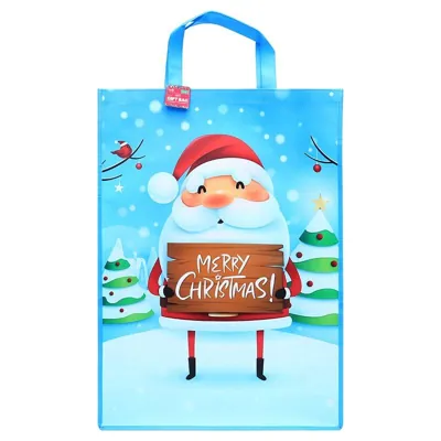 Gift Bag Reusable Christmas - Jumbo 70cm X 50cm X 16cm 2 Assorted Designs