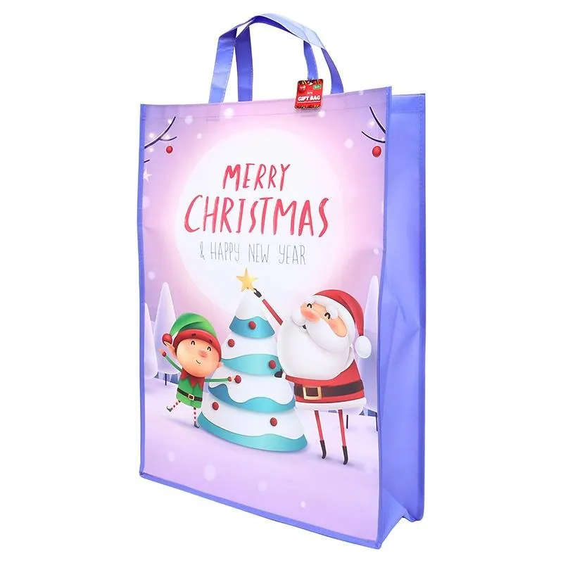 Gift Bag Reusable Christmas - Jumbo 70cm X 50cm X 16cm 2 Assorted Designs – image 2