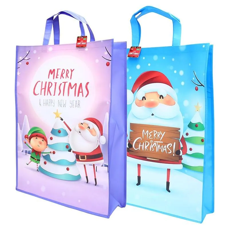 Gift Bag Reusable Christmas - Jumbo 70cm X 50cm X 16cm 2 Assorted Designs – image 3