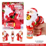 Toy Bubble Gun Christmas 1pk 60ml Santa/Red – image 4