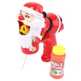 Toy Bubble Gun Christmas 1pk 60ml Santa/Red – image 1