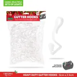 Christmas Gutter Hooks Heavy Duty 72pk 6cm X 2.5cm Clear – image 4