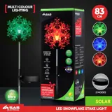 Christmas Stake Light Solar Snowflake 1LED 10cm X 13cm X 83cm Colour Changing Function – image 4