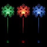 Christmas Stake Light Solar Snowflake 1LED 10cm X 13cm X 83cm Colour Changing Function – image 2